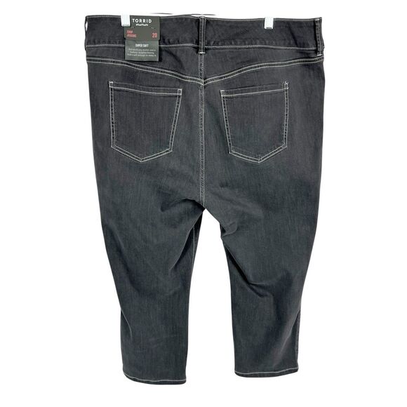 NEW Torrid Super Soft Gray High Rise Stretch Crop Jegging Plus Size 20 - Picture 2 of 11